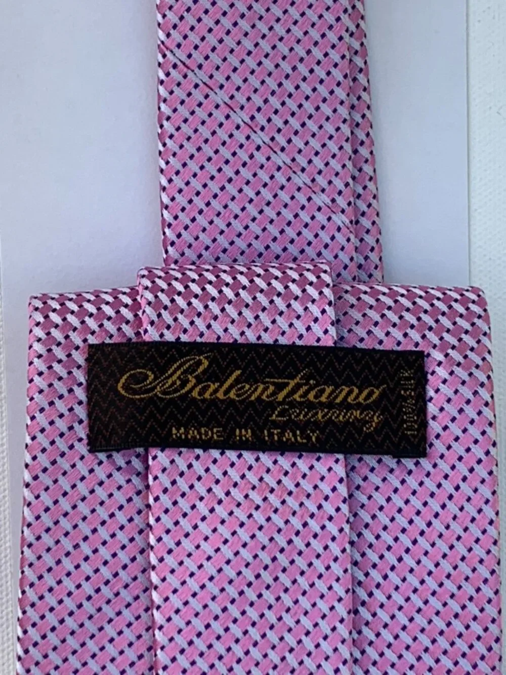 BALENTIANO Luxury 100% Silk Tie for Men Made in Italy 57